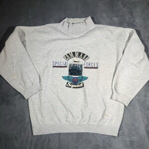 Vintage Bugle Boy Military Special Forces Command Squad Crew Sweatshirt  CL-950